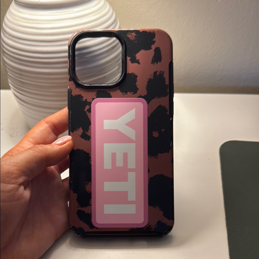 YETI Pink and Black Rugged iPhone Case